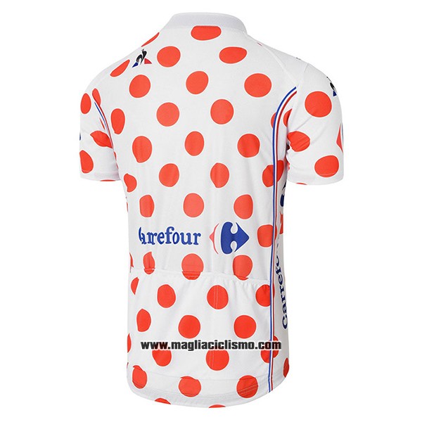 2017 Abbigliamento Ciclismo Tour de France Bianco e Rosso Manica Corta e Salopette